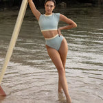 Savu and Rote Surf Bikini Top and Bottom | Crop Top Surfing Swimsuit | Ninefootstudio