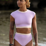 Ninefoot Studio Savu surf croptop in lilac | Tops