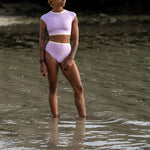 Ninefoot Studio Savu surf croptop in lilac | Tops