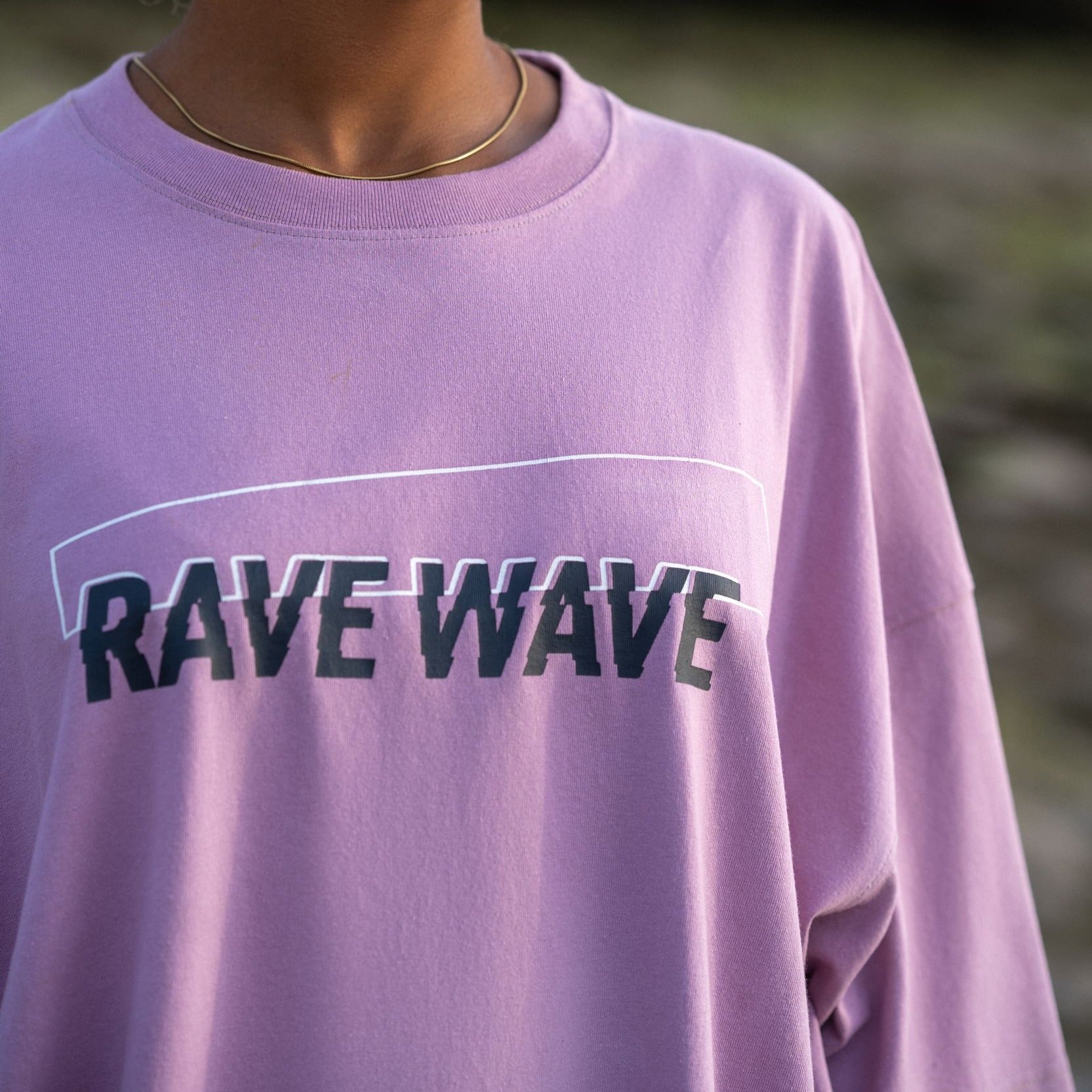 Ninefoot Studio Rave wave oversize T-shirt in lilac| T-shirt