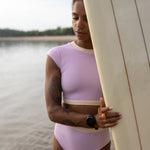 Ninefoot Studio Savu surf croptop in lilac | Tops