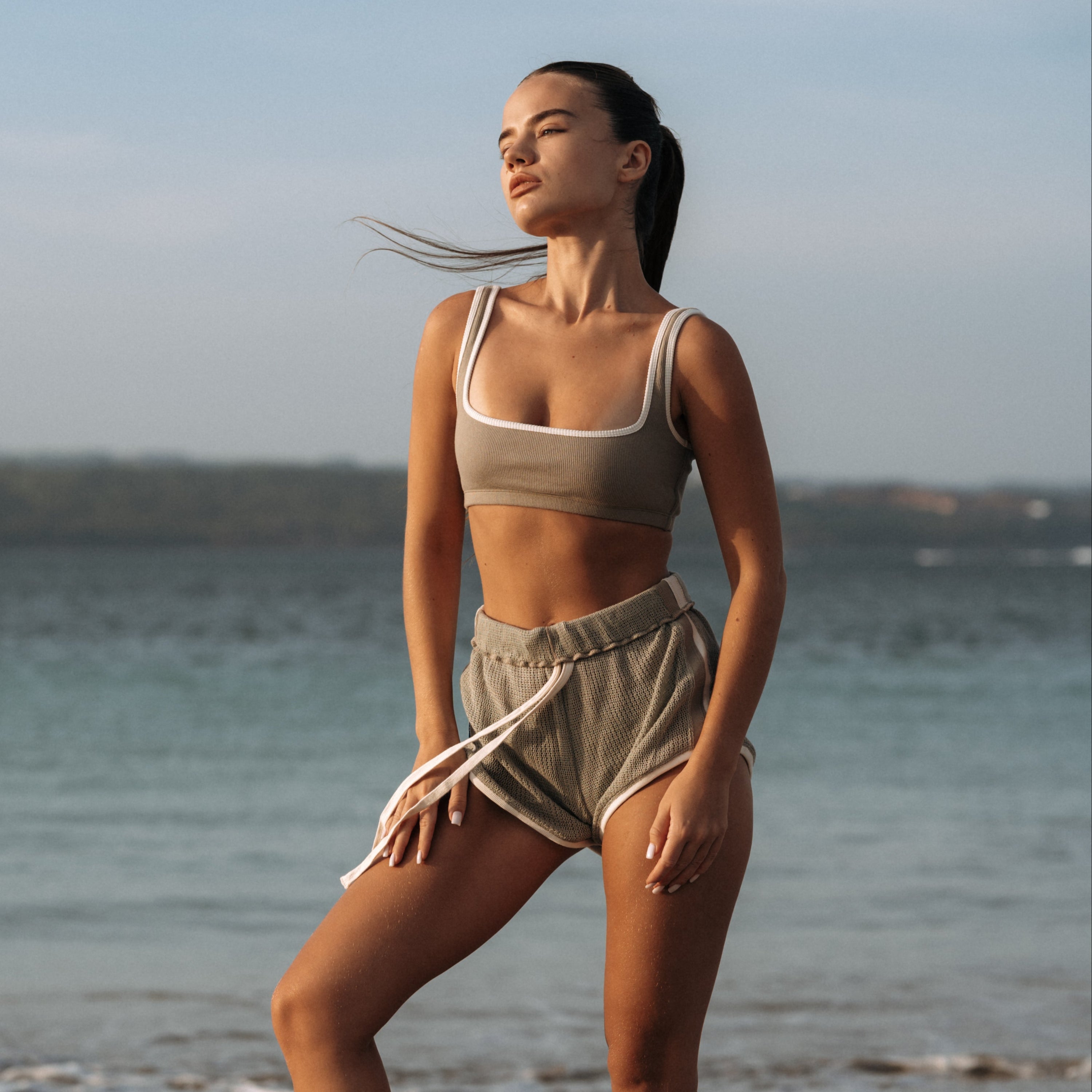 HI Square Rib Cotton Top in Tripoli | Hinako Capsule | Ninefoot Studio