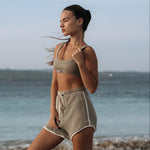 NOA Mesh Rib Cotton Pants in Army Green | Hinako Capsule