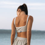 HI Square Rib Cotton Top in Off White | Hinako Capsule | Ninefoot Studio