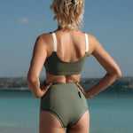 Ninefoot Studio Sanur 2.0 Surf Bikini Bottom in Army Green | Bottoms