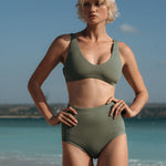 Ninefoot Studio Sanur 2.0 Surf Bikini Bottom in Army Green | Bottoms