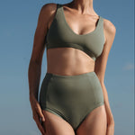 Ninefoot Studio Sanur 2.0 Surf Bikini Bottom in Army Green | Bottoms