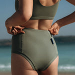 Ninefoot Studio Sanur 2.0 Surf Bikini Bottom in Army Green | Bottoms