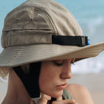 Ninefoot Studio Jade Surf Hat in Army Green color with adjustable strap