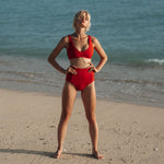 Ninefoot Studio Sanur 2.0 Surf Bikini Bottom in Sambal Red | Bottoms