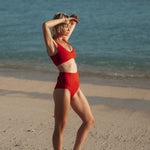 Ninefoot Studio Sanur 2.0 Surf Bikini Bottom in Sambal Red | Bottoms