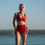 Ninefoot Studio Sanur 2.0 Surf Bikini Bottom in Sambal Red | Bottoms