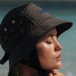 Ninefoot Studio Jade Surf Hat in black color with adjustable strap