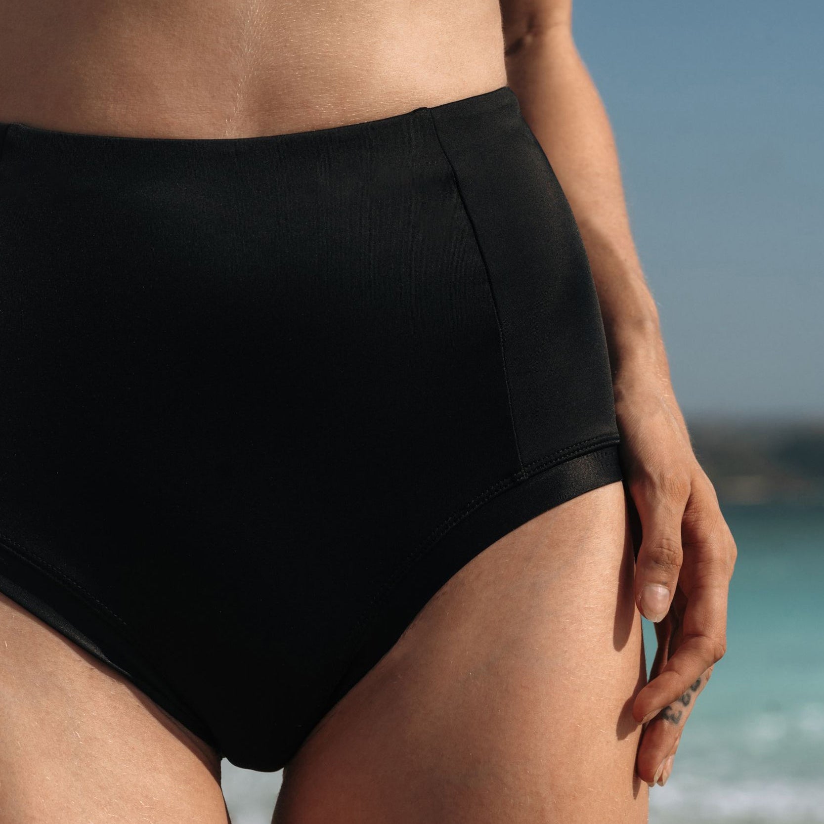 Ninefoot Studio Sanur 2.0 Surf Bikini Bottom in Black | Bottoms