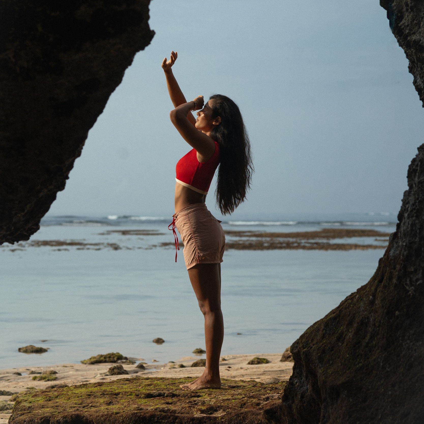 Ninefoot Studio Surf Boardshort  in Peachy Pink
