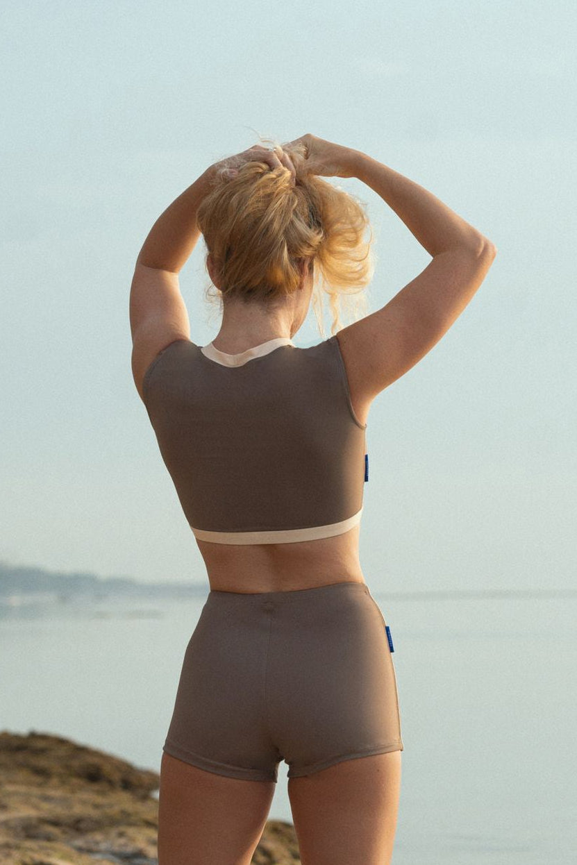 Ninefoot Studio Savu Surf Croptop in Tripoli | Surf Tops