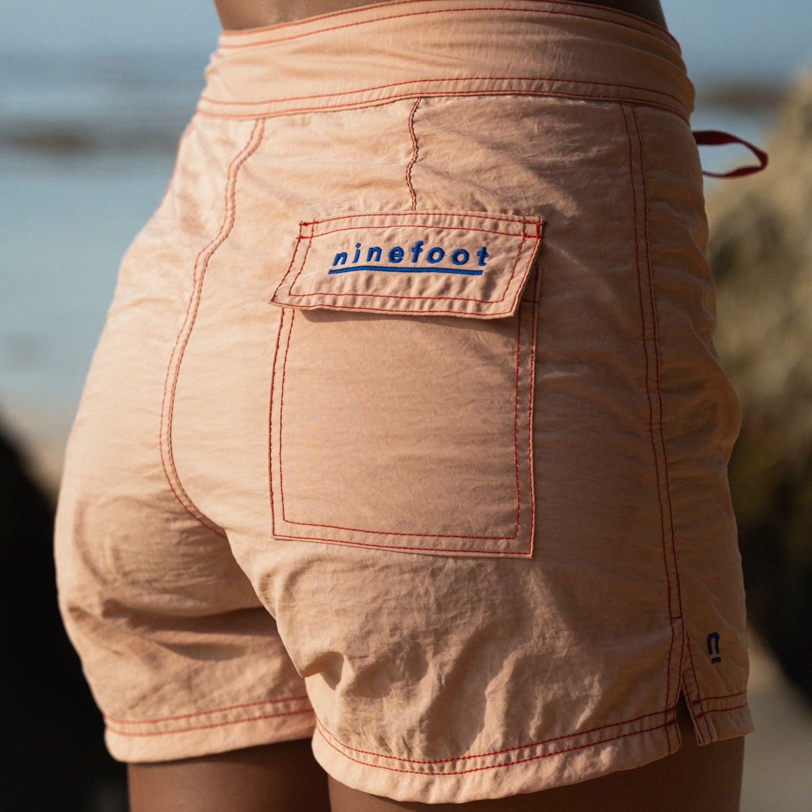 Ninefoot Studio Surf Boardshort  in Peachy Pink