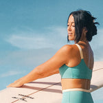 Nias Surf Bikini Top in stone Blue | Women Surfing Swimsuit | Ninefootstudio