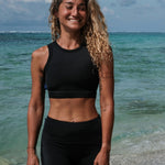 Ninefoot Studio Ekas Surf Bikini Top in Black 