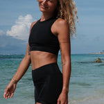Ninefoot Studio Ekas Surf Bikini Top in Black 