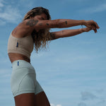 gerupuk yoga and surf shorts in mint color right side
