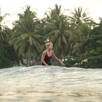 Jimmy Retro Surf Jumpsuit in Arabica Brown | Women Surfing Swimsuit | Ninefootstudio
