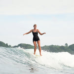 Jimmy Retro Surf Jumpsuit in Arabica Brown | Women Surfing Swimsuit | Ninefootstudio