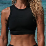 Ninefoot Studio Ekas Surf Bikini Top in Black 