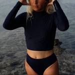 Ninefoot Studio Seseh Surf Rashguard In Navy Blue | rash guards