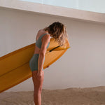 Jimmy Retro Surf Short in Army Green | Women Surfing Swimsuit | Ninefootstudio