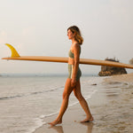 Jimmy Retro Surf Short in Army Green | Women Surfing Swimsuit | Ninefootstudio