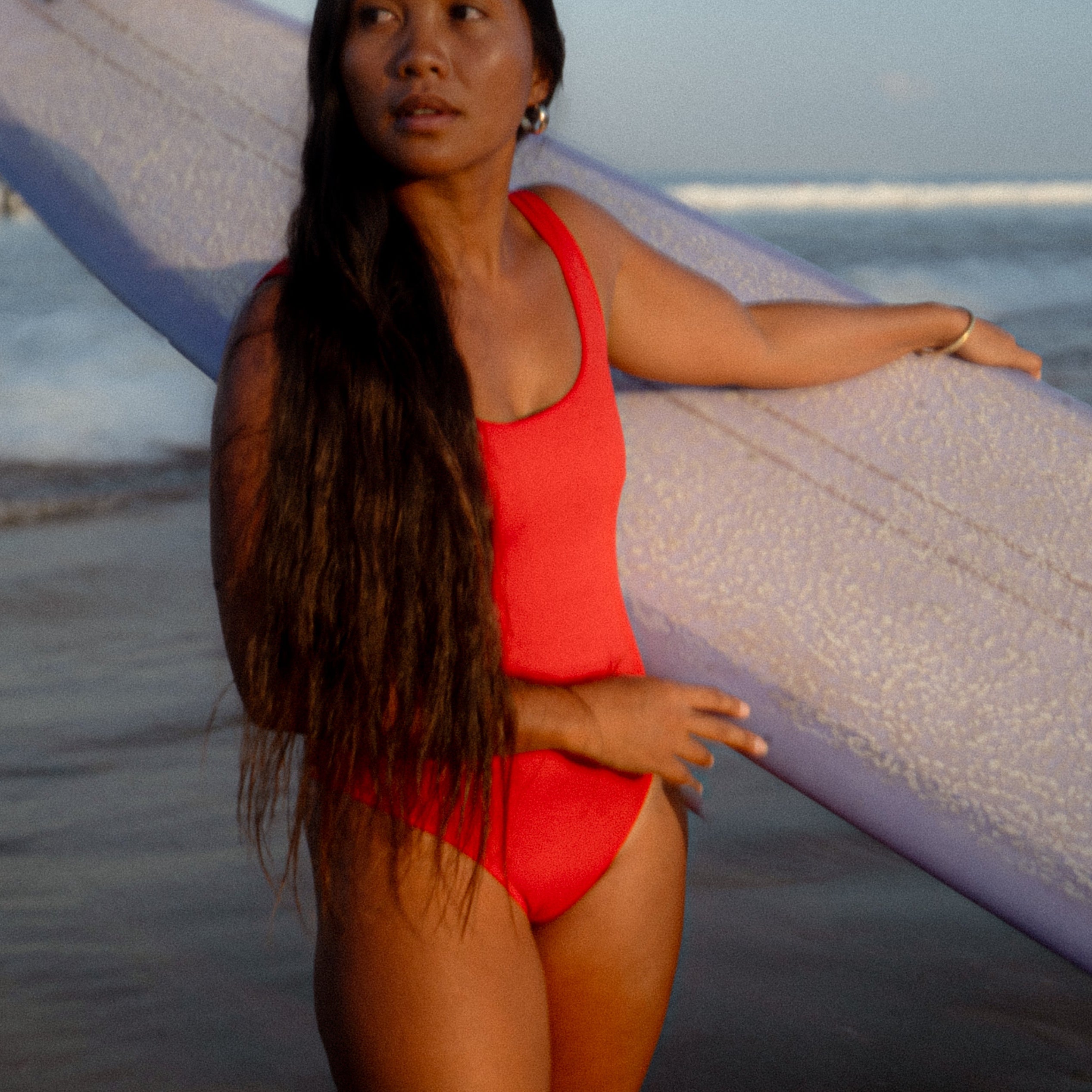 Boa Surf One Piece in Sambal Red | Women Surfing Swimsuit | Ninefootstudio