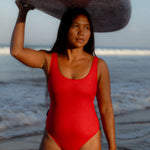 Boa Surf One Piece in Sambal Red | Women Surfing Swimsuit | Ninefootstudio