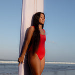 Boa Surf One Piece in Sambal Red | Women Surfing Swimsuit | Ninefootstudio