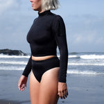 Ninefoot Studio Seseh Surf Rashguard in Black | rash guards
