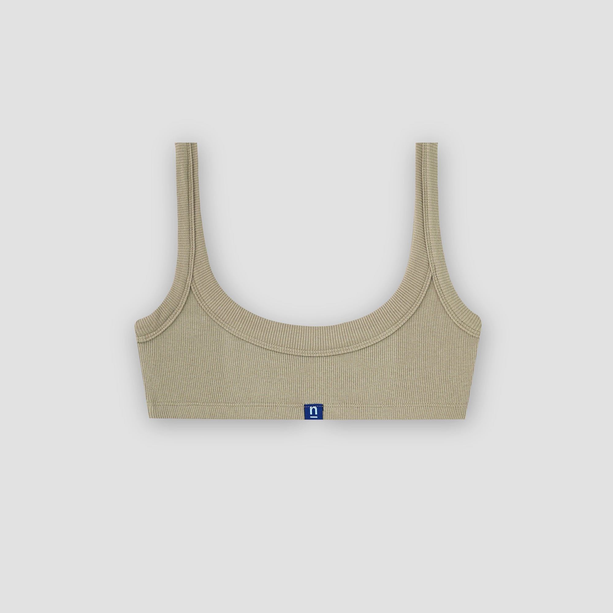 NA Sculpted Neckline Rib Cotton Top