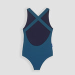 canggu surf onepiece swimsuit in emerald green color back side detail