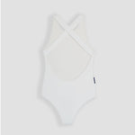 canggu onepiece surf swimsuit in off white color back side detail