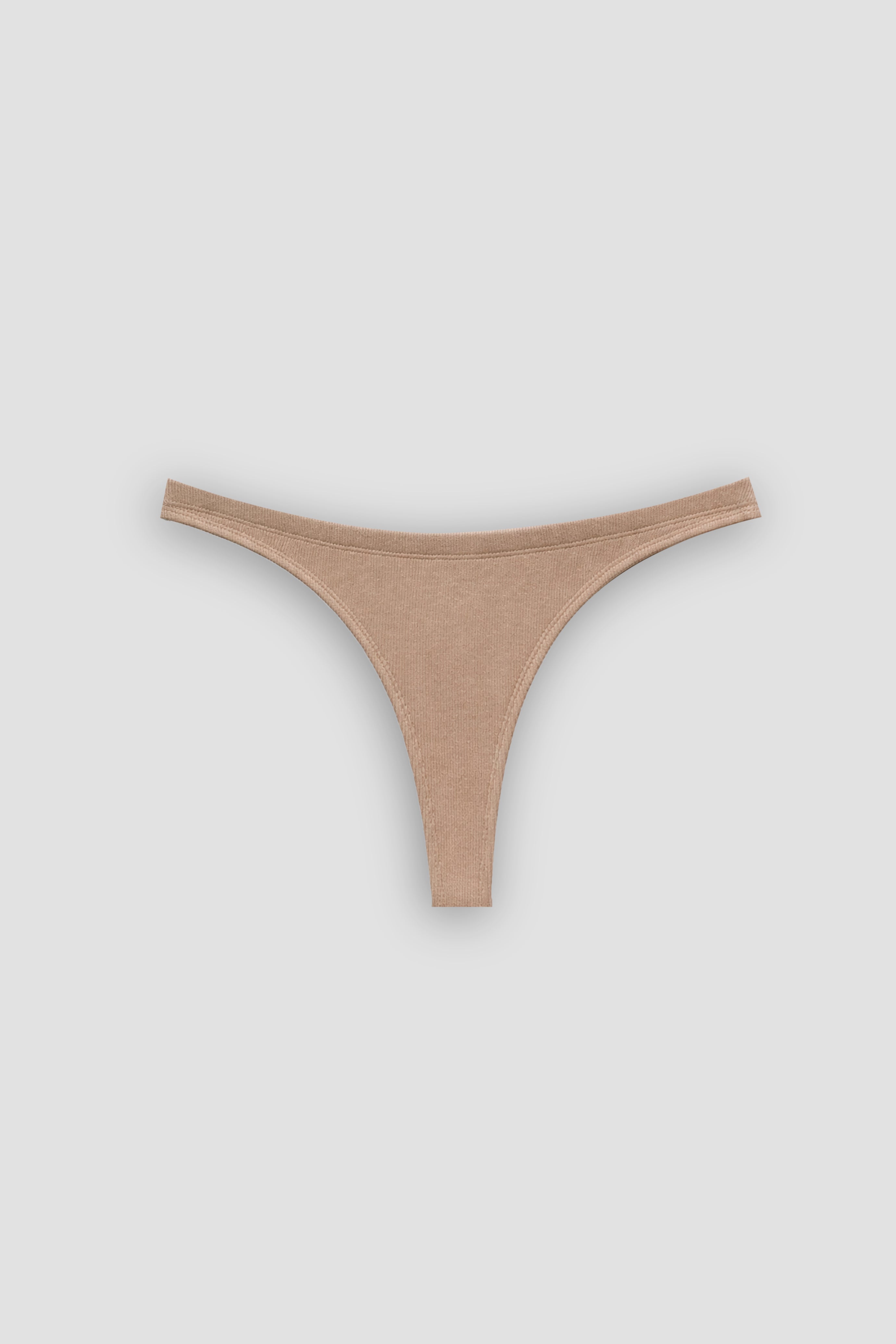 KO Rib Cotton Thong in Nude | Hinako Capsule | Ninefoot Studio