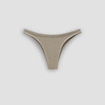 Ninefoot Studio army green colored recycled cotton thong underwear – sustainable women's lingerie made in Bali