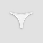 Ninefoot Studio sand-colored recycled fabric thong bikini bottom – sustainable women's surfwear made in Bali