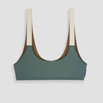 Nias Surf Bikini Top in Army Green - Women's Surfing Swimsuit by Ninefootstudio