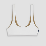 Nias Surf Bikini Top in Off White | Women Surfing Swimsuit | Ninefootstudio