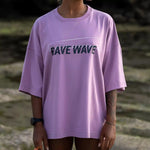 Ninefoot Studio Rave wave oversize T-shirt in lilac| T-shirt