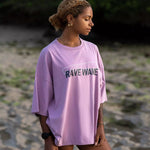 Ninefoot Studio Rave wave oversize T-shirt in lilac| T-shirt