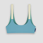 Nias Surf Bikini Top in stone Blue | Women Surfing Swimsuit | Ninefootstudio