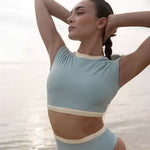 Savu and Rote Surf Bikini Top and Bottom | Crop Top Surfing Swimsuit | Ninefootstudio