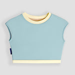 savu surf croptop in mint color flat image fron side