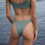 Secret Surf Bikini Bottom in Army Green | Surfing Swimsuit | Ninefootstudio