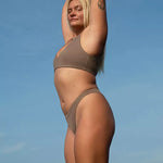 Secret Surf Bikini Bottom in Tripoli | Women's Surfing Swimsuit by Ninefootstudio